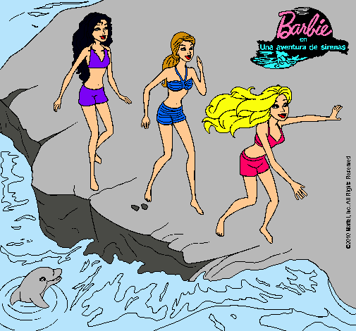 Barbie y sus amigas en la playa