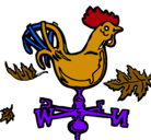 Dibujo Veletas y gallo pintado por lokit6ha