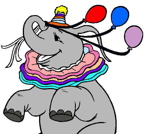 Elefante con 3 globos