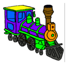 Dibujo Tren pintado por tomas