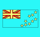 Dibujo Tuvalu pintado por bandera