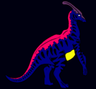 Dibujo Parasaurolofus con rayas pintado por MATEORN