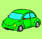 Dibujo Automóvil moderno pintado por escarabajo