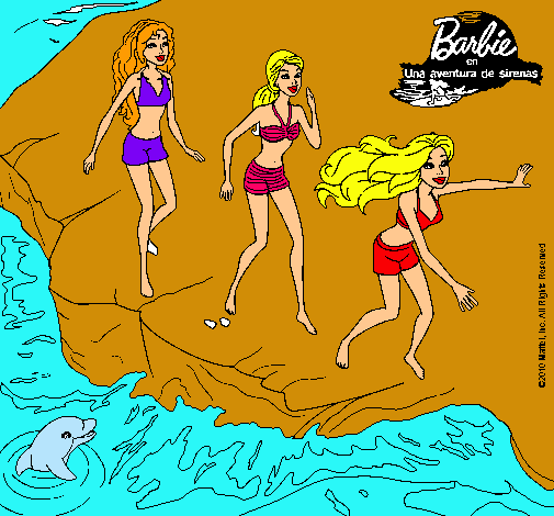 Barbie y sus amigas en la playa