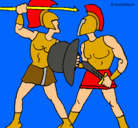 Dibujo Lucha de gladiadores pintado por LEGENDARIO