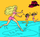 Dibujo Barbie de regreso a la playa pintado por selen