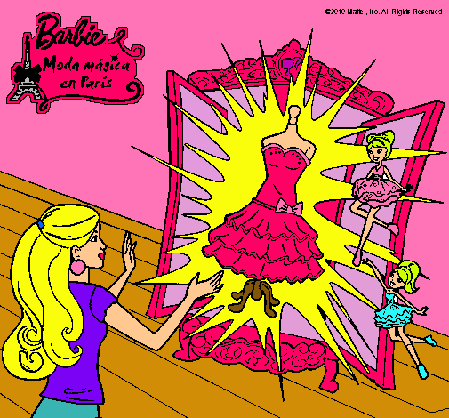 Dibujo El vestido mágico de Barbie pintado por JuaniKapo