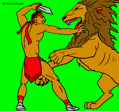 Gladiador contra león