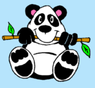 Dibujo Oso panda pintado por saioa