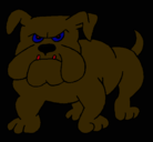 Dibujo Perro Bulldog pintado por pittbull