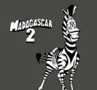 Dibujo Madagascar 2 Marty pintado por ivoxx