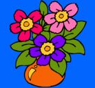Dibujo Jarrón de flores pintado por margarit