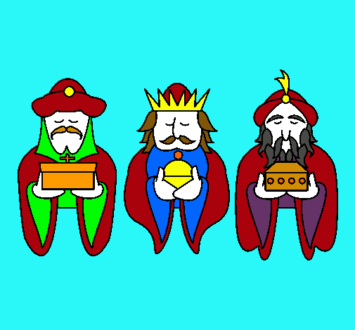 Dibujo Los Reyes Magos 4 pintado por Adelita
