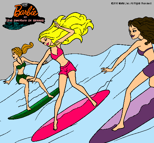 Dibujo Barbie de nuevo con sus amigas pintado por daiana1