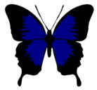 Dibujo Mariposa con alas negras pintado por victorvp