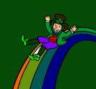 Dibujo Duende en el arco iris pintado por alexander