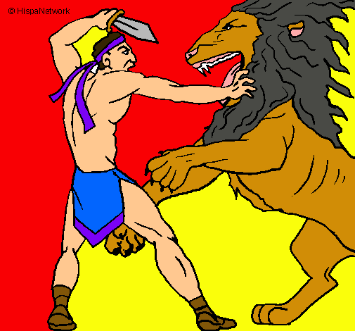 Gladiador contra león