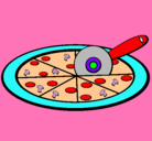 Dibujo Pizza pintado por lotso