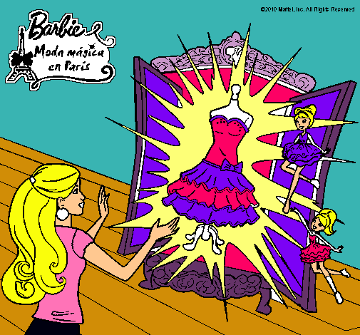 Dibujo El vestido mágico de Barbie pintado por wendy432