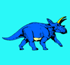 Dibujo Triceratops pintado por efrain