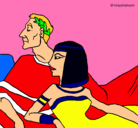 Dibujo César y Cleopatra pintado por MACHADEITOR