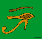 Dibujo Ojo Horus pintado por tomi
