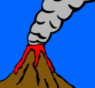 Dibujo Volcán pintado por miiika