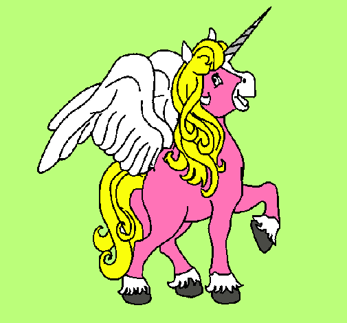 Unicornio con alas