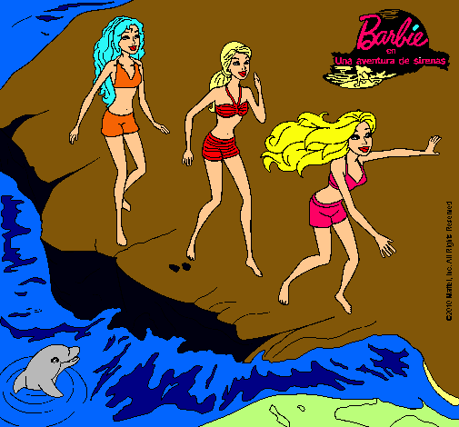 Barbie y sus amigas en la playa