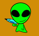 Dibujo Alienígena II pintado por fhfmhjjhjuyoio