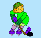 Dibujo Niño jugando a hockey pintado por FlochysSss