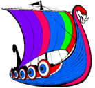 Dibujo Barco vikingo pintado por SAUL