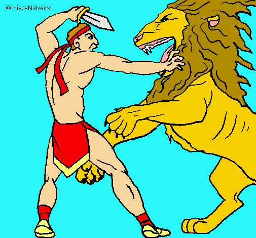 Gladiador contra león