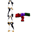 Dibujo Madagascar 2 Pingüinos pintado por laneta