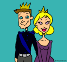 Dibujo Príncipe y princesa pintado por zaira