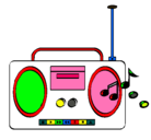 Dibujo Radio cassette 2 pintado por 27768