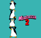 Dibujo Madagascar 2 Pingüinos pintado por jeni