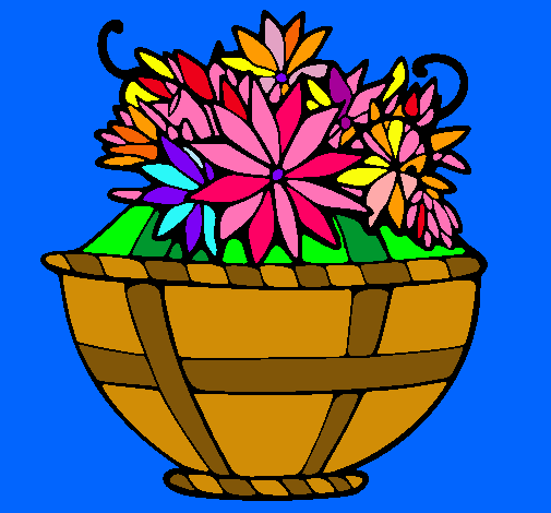 Dibujo Cesta de flores 11 pintado por MAMI 