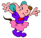 Dibujo Rata con vestido pintado por albaperez