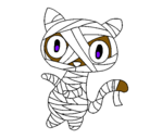 Dibujo Gato garabato momia pintado por asunta