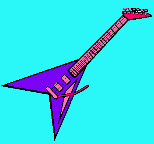Dibujo Guitarra eléctrica II pintado por valitha