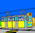 Dibujo Tranvía con pasajeros pintado por eduardo51
