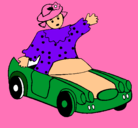 Dibujo Muñeca en coche descapotable pintado por valeriaalba
