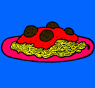 Dibujo Espaguetis con carne pintado por FRAN_KIE