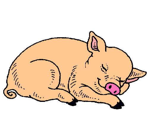 Dibujo Cerdo durmiendo pintado por ALE2004