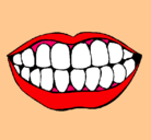 Dibujo Boca y dientes pintado por Maripinck