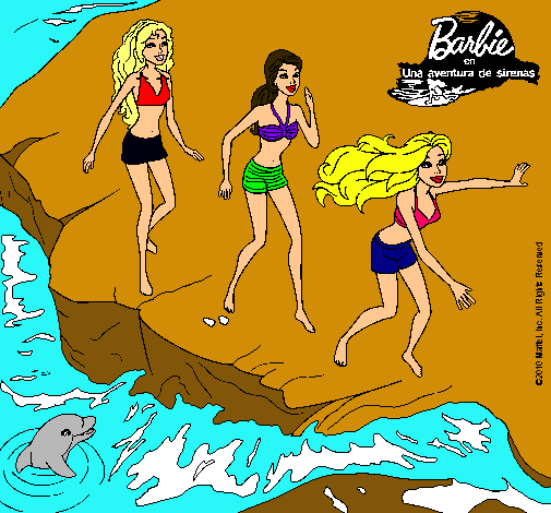 Barbie y sus amigas en la playa