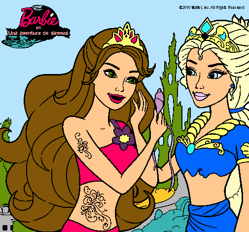 Barbie se despiede de la reina sirena