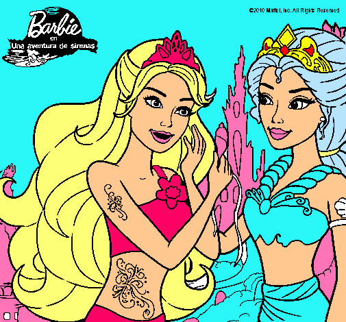 Barbie se despiede de la reina sirena