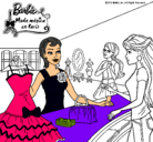 Dibujo Barbie en una tienda de ropa pintado por YuLi